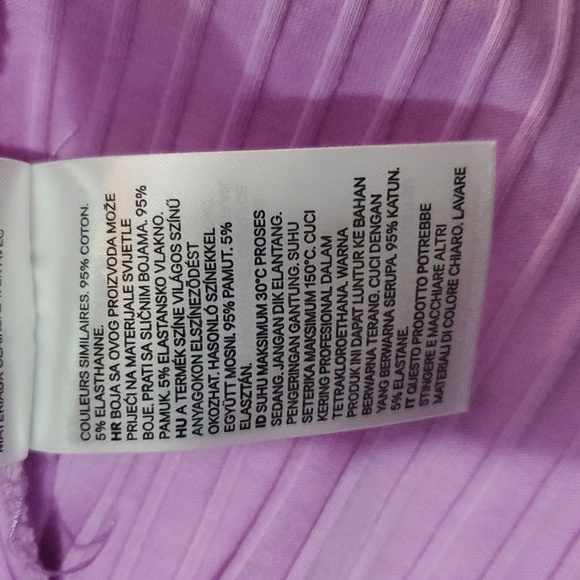 Divided H&M Lavender Ribbed Crop Top Size Large - Picture 5 of 5